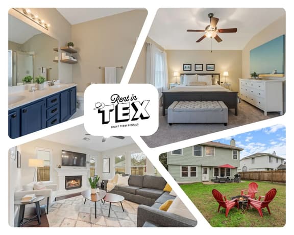 4BR Retreat Near Austin | Backyard & Fire pit